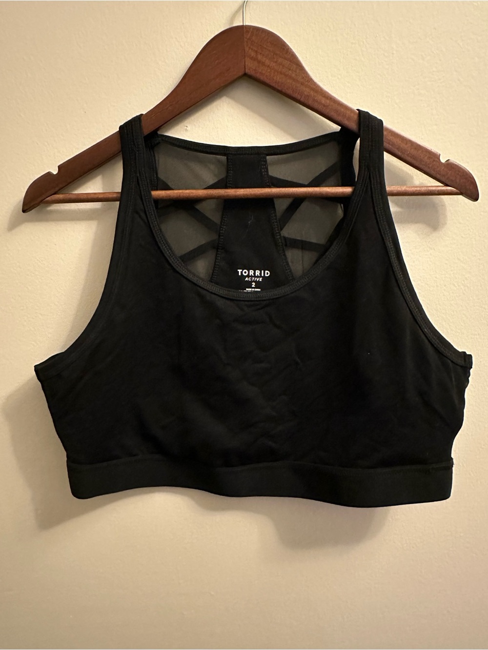 torrid Black Mesh-Back Supportive Sports Bra